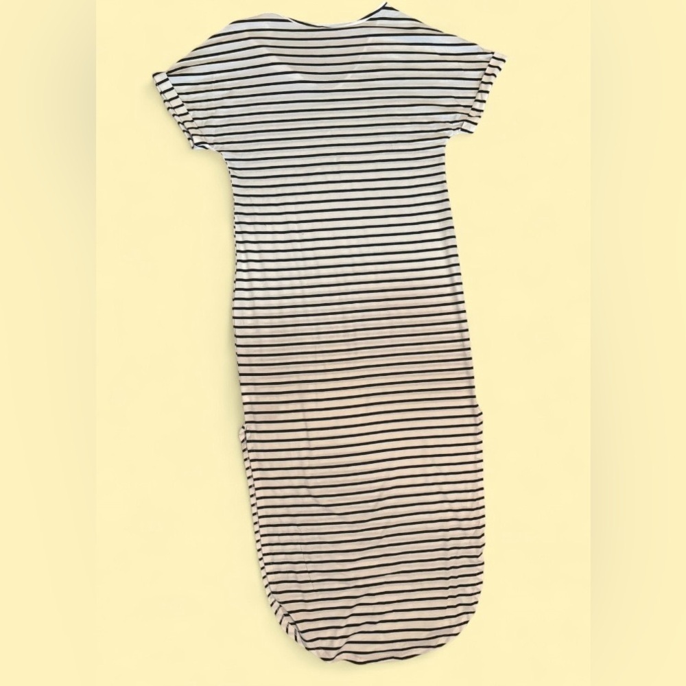 Boutique Striped Midi Dress Fitted V Neck - Size Large - NWT - Picture 7 of 7
